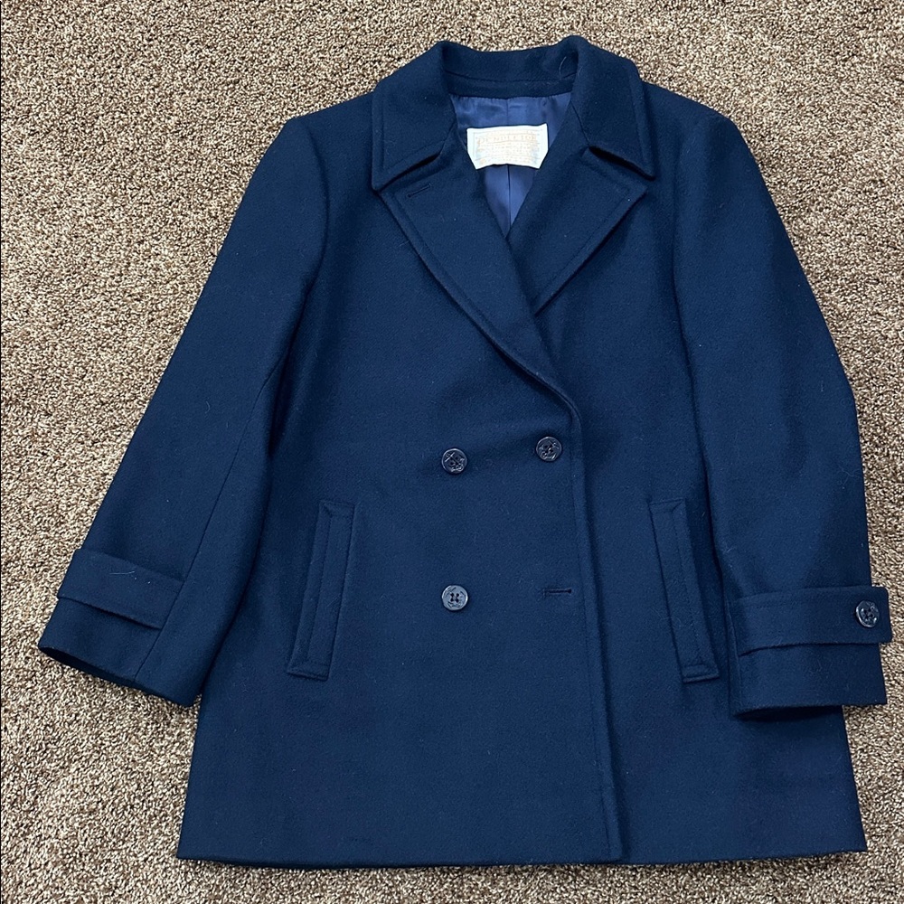 Vintage Pendleton Navy Blue Women's Peacoat